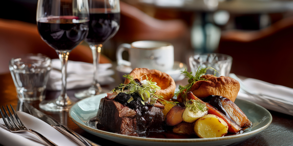 Sunday Roast with a Bottle of House Wine