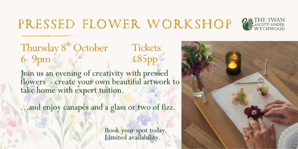 Pressed Flower Workshop  Thursday 8th October