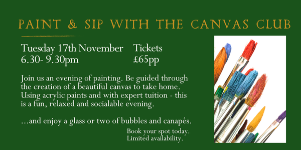 Paint & Sip  with The Canvas Club - 17th November