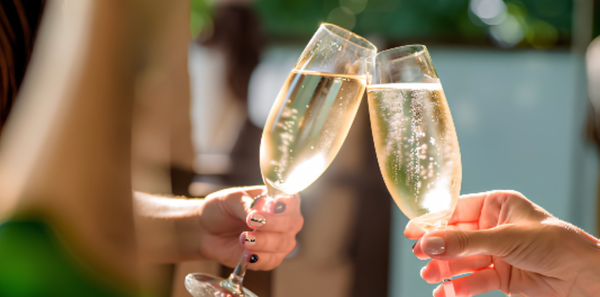 Two glasses of Chapel Down